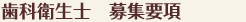 歯科衛生士 募集要項